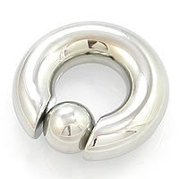 00g Steel Captive Bead Ring with Snap Fit Ball