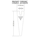 .016" Thick Blue Carbon Steel Front Spring