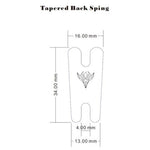 .020" Thick Tapered Blue Carbon Steel Back Spring