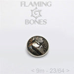 9mm Mokume-Gane Wood Grained Metal - Flat Threaded End in Sterling Silver