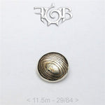 11.5mm Mokume-Gane Wood Grained Metal - Flat Threaded End in Sterling Silver