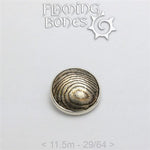 11.5mm Mokume-Gane Wood Grained Metal - Flat Threaded End in Sterling Silver
