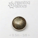 9.5mm Mokume-Gane Wood Grained Metal - Flat Threaded End in Sterling Silver