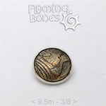 9.5mm Mokume-Gane Wood Grained Metal - Flat Threaded End in Sterling Silver