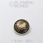 9.5mm Mokume-Gane Wood Grained Metal - Flat Threaded End in Sterling Silver
