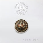9.5mm Mokume-Gane Wood Grained Metal - Flat Threaded End in Sterling Silver