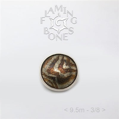 9.5mm Mokume-Gane Wood Grained Metal - Flat Threaded End in Sterling Silver