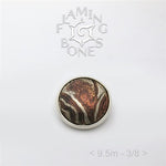 9.5mm Mokume-Gane Wood Grained Metal - Flat Threaded End in Sterling Silver
