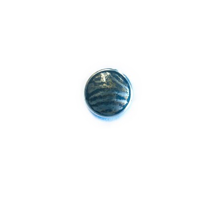 6.5mm Mokume-Gane Wood Grained Metal - Flat Threaded End in Sterling Silver