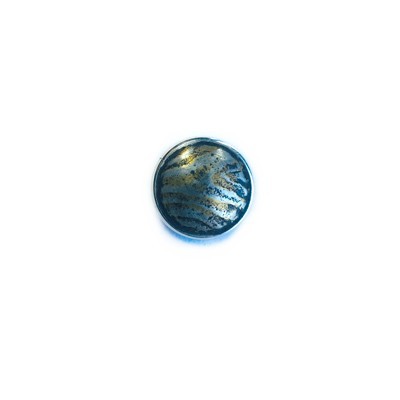 6.5mm Mokume-Gane Wood Grained Metal - Flat Threaded End in Sterling Silver