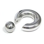 0g Steel Captive Bead Ring with Snap Fit Ball