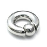0g Steel Captive Bead Ring with Snap Fit Ball
