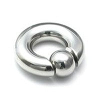 0g Steel Captive Bead Ring with Snap Fit Ball