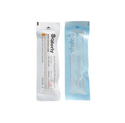 0g (8mm) Disposable Plastic Receiving Tubes by Saferly - Box of 50