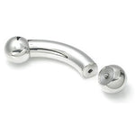 0g Internally Threaded Steel Curved Barbell