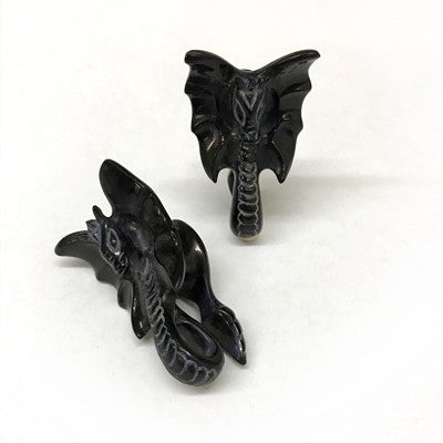 1/2" Renaissance Dragon in Black Water Buffalo Horn