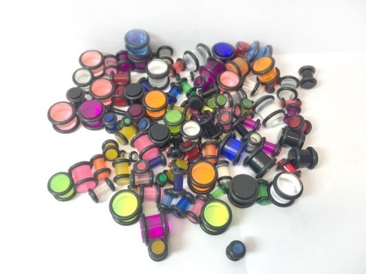 100 Assorted UV Plugs 10g to 00g