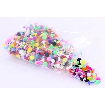 100 piece 16g 3/8" Flexible PTFE Labret Package