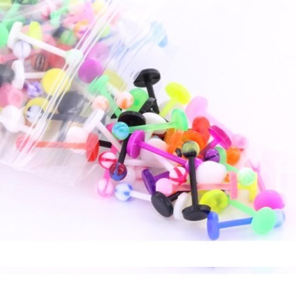 100 piece 16g 3/8" Flexible PTFE Labret Package