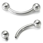 10g Internally Threaded Steel Curved Barbell