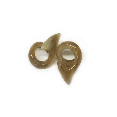 10g Omen Bird Loops in Tortoise Water Buffalo Horn