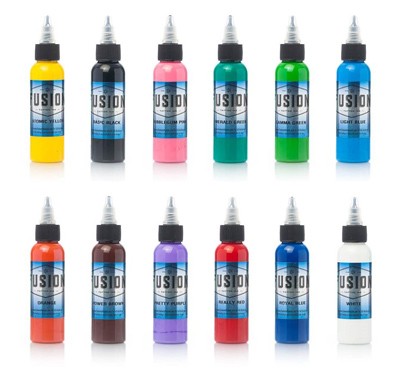 12 Color Sample Pack - Fusion Tattoo Ink