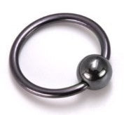 12g BlackArt Titanium Captive Bead Rings