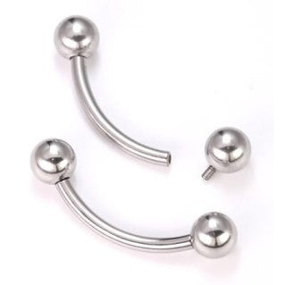 12g Internally Threaded Steel Curved Barbell