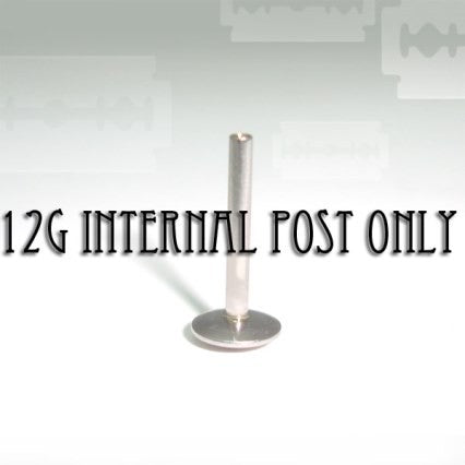 12g Internally Threaded Steel Labret - Post Only