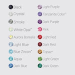14g - 12g Titanium Flower with Jeweled Petals for Internally Threaded Jewelry - 6.7mm