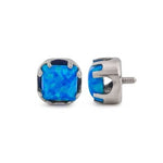 14g - 12g Titanium Prong-Set Opal Jeweled Top for Internally Threaded Jewelry - 4mm