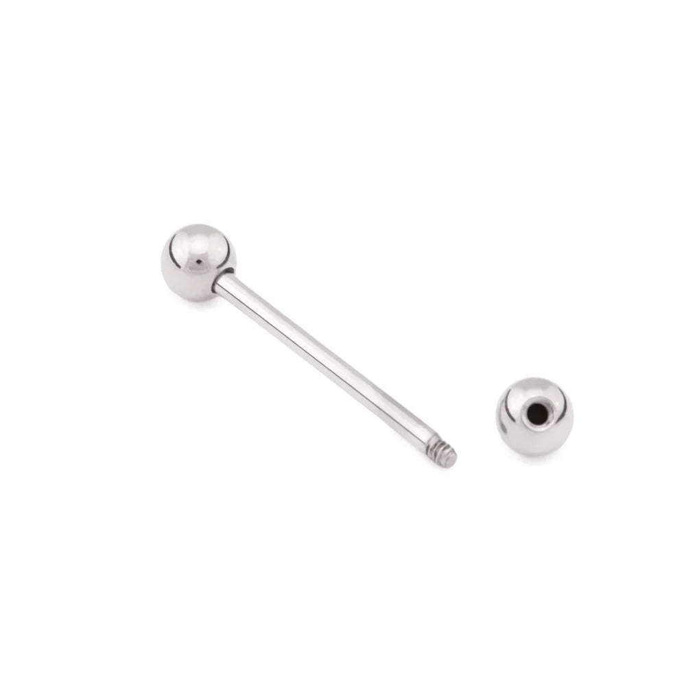 14g Straight Surgical Steel External Thread Barbell