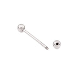 14g Straight Surgical Steel External Thread Barbell