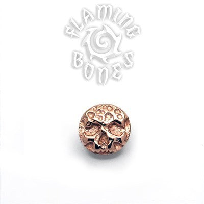 14g "Ancient Remains" Skull Threaded Ends in Sterling Silver