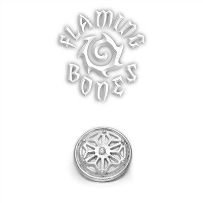 14g "Asanoha" Sacred Geometry Threaded Ends in Sterling Silver