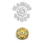 14g "Asanoha" Sacred Geometry Threaded Ends in Sterling Silver