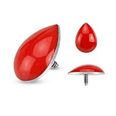 14g Blood Drop for Internally Threaded Body Jewelry