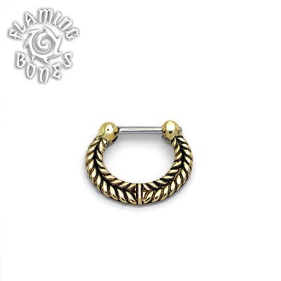 Brass Septum Klikr with Surgical Steel Post - Catena