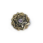 14g Chandi Mandala Bronze Threaded Ends With Accent for Internally Threaded Body Jewelry