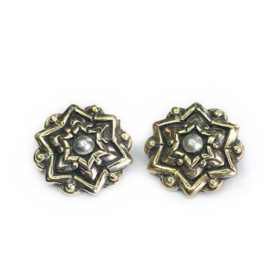 14g Chandi Mandala Bronze Threaded Ends With Accent for Internally Threaded Body Jewelry