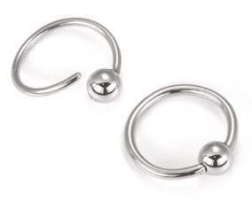14g Fixed Bead Annealed Steel Captive Ring