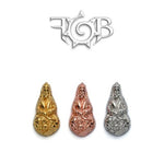 14g Gold Plated Sterling Silver Buddha Seated on Lotus Threaded End