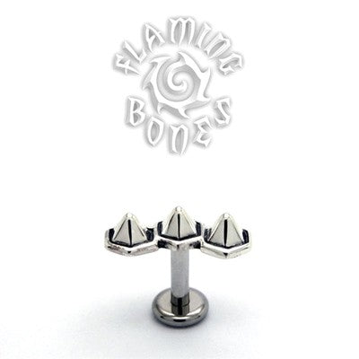 14g Hexamid Cluster Threaded Ends in Sterling Silver