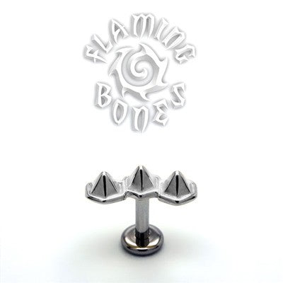 14g Hexamid Cluster Threaded Ends in Sterling Silver