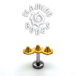 14g Hexamid Cluster Threaded Ends in Sterling Silver