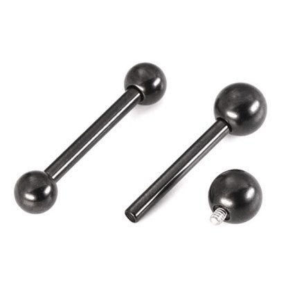 14g Internal BlackArt Titanium Straight Barbell