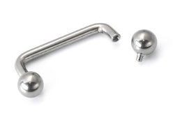 14g Internally Threaded Titanium Barbell with 90° Ends