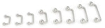 14g Internally Threaded Titanium Barbell with 90° Ends