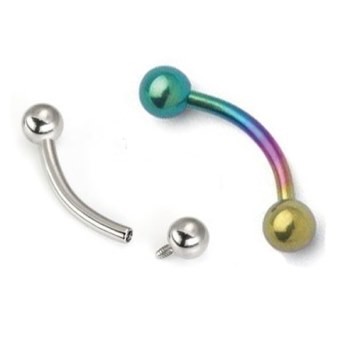 14g Internally Threaded Titanium Curved Barbell
