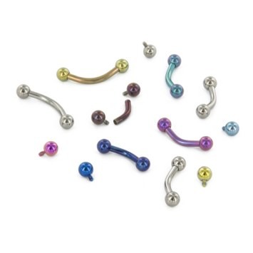 14g Internally Threaded Titanium Curved Barbell